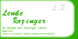 lenke rozinger business card